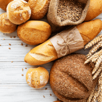 Spread of various breads